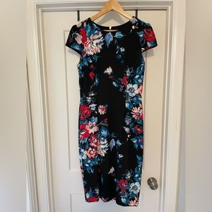 Betsy Johnson Floral Midi Dress (Size M)